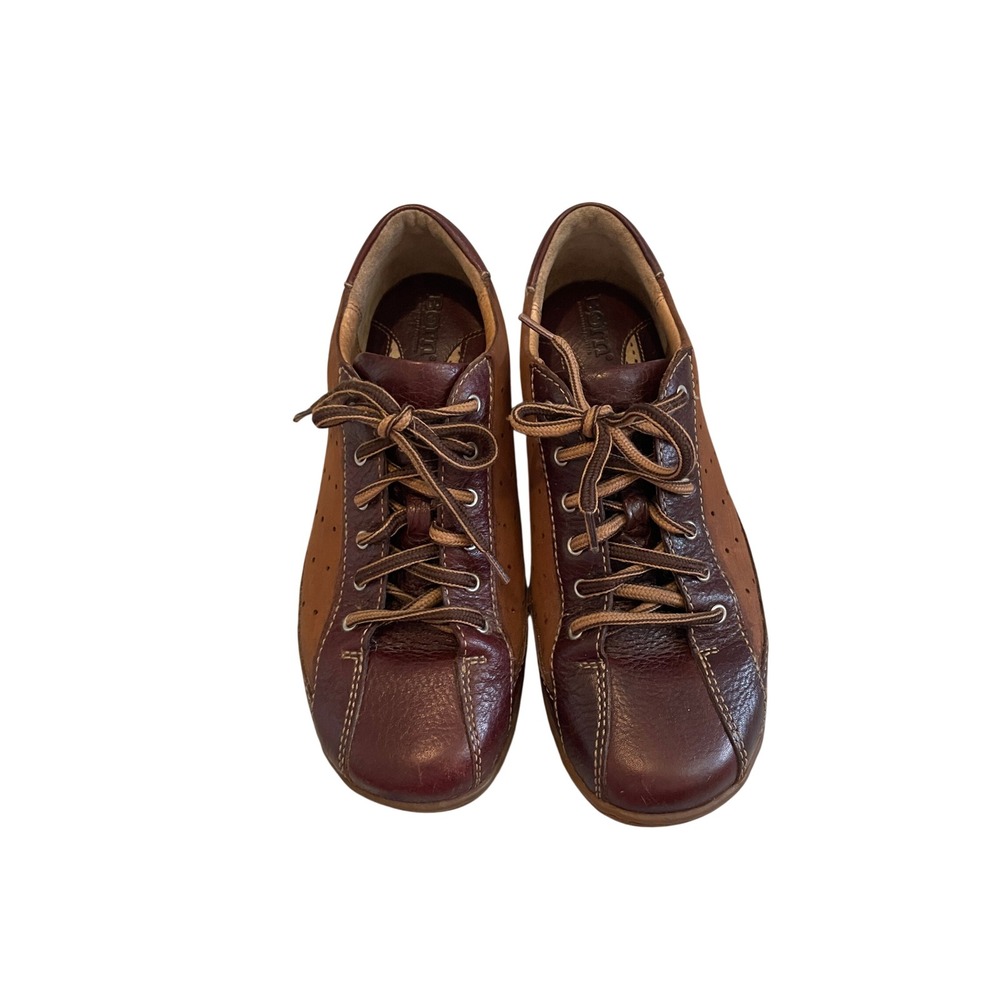 Vintage Two Tone Brown Leather Oxford Sneakers Size 8.5 by Born